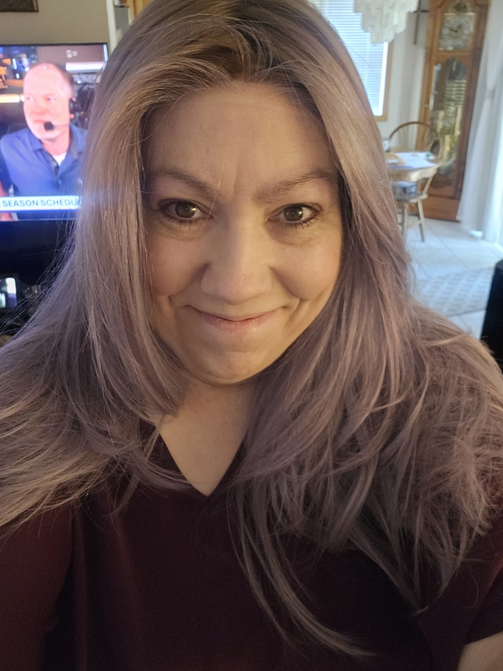 Styles By Soma Lavender Brunette Long Layered Women's Wig - Natural Wave - Picture 6 of 6